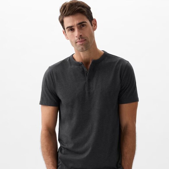 Everyday Soft Henley T-Shirt - Picture 1 of 4